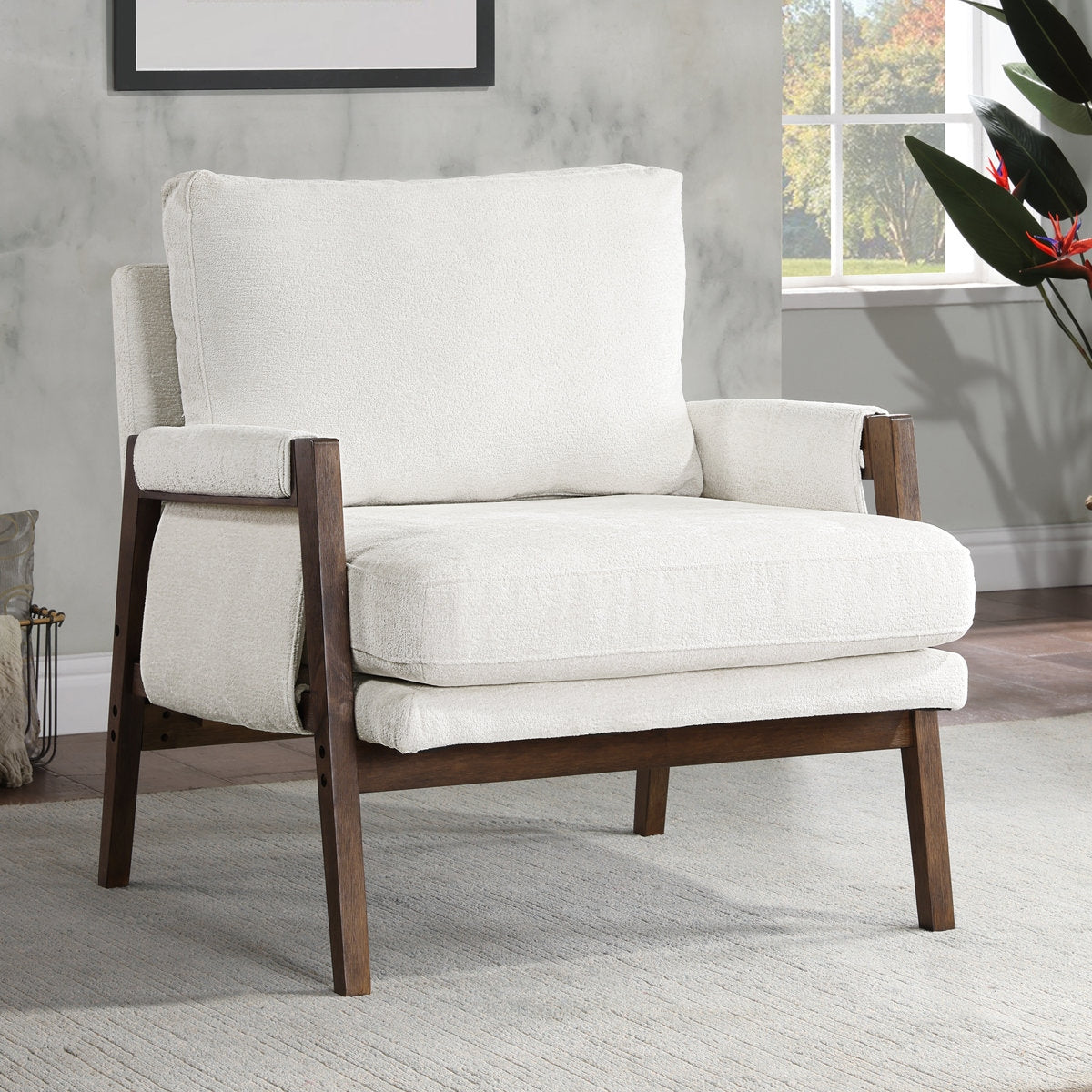 Elegant Sheesham Wooden Cotton Chair