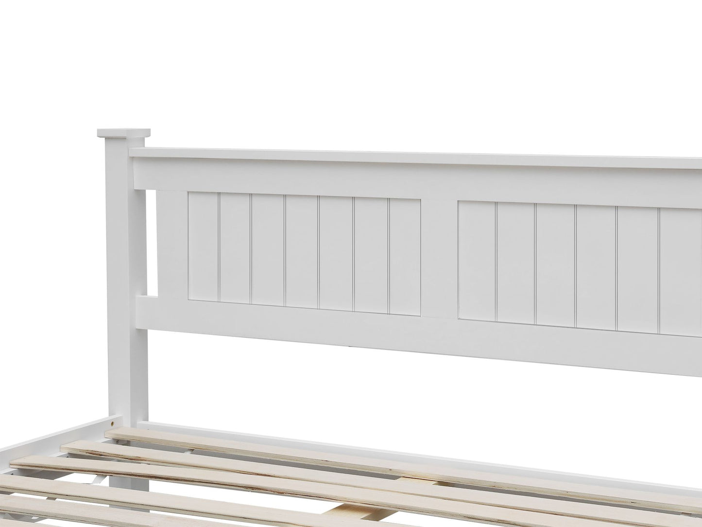 Adouer Wood "Elegant Solid Sheesham Wood Bed with Sleek White Finish – Modern Designer Style"