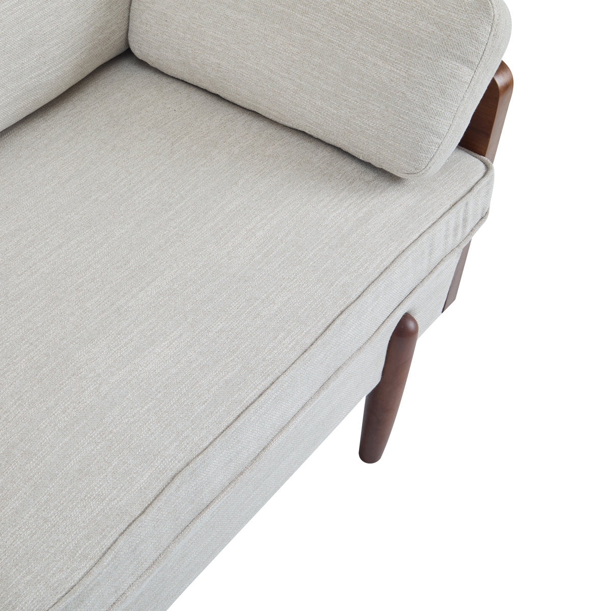 Adouer Wood Handcrafted Modern Classic Sofa – 3-Seater Masterpiece in Sheesham Wood and Cotton for the Minimalist with a Taste for Timeless Quality