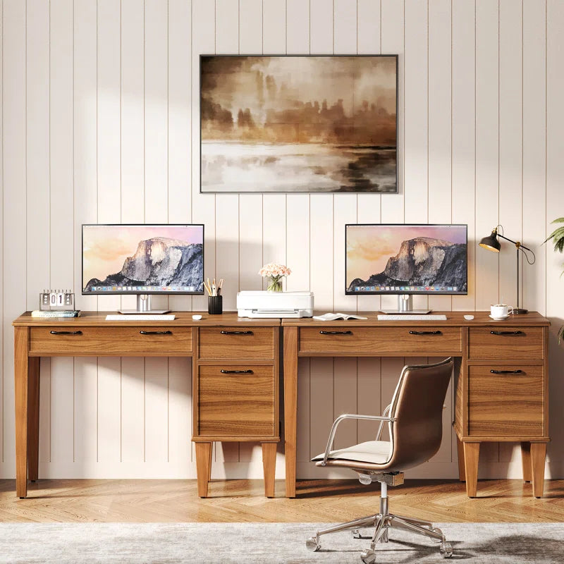 Adouer Wood Solid Acacia Wood Study Table For Home & Office
