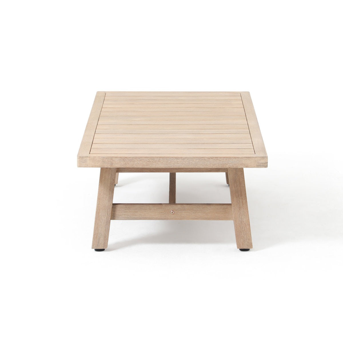 ADOUER WOOD Modern Slatted Acacia Wood Outdoor Dining Table in Natural Finish