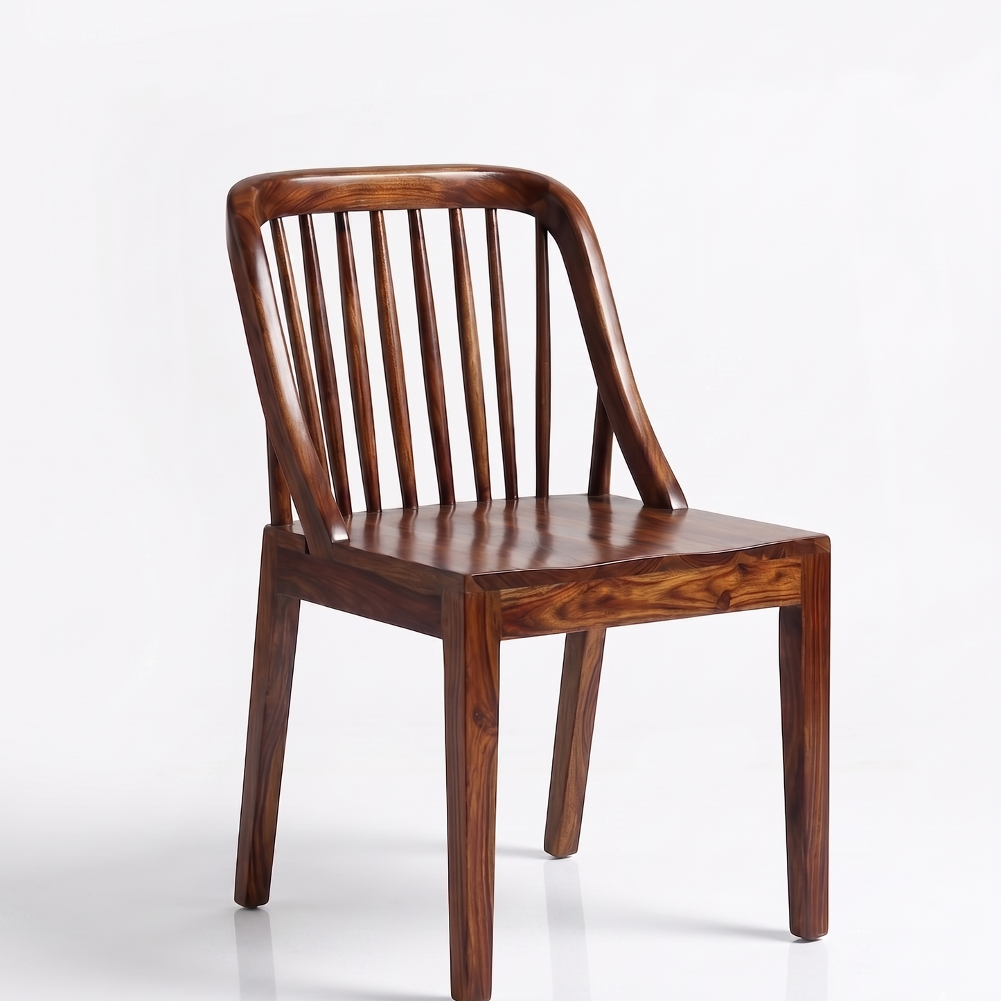 ADOUER WOOD 6 Seater Modern Spindle Back Chairs & Solid Wood Rectangular Table