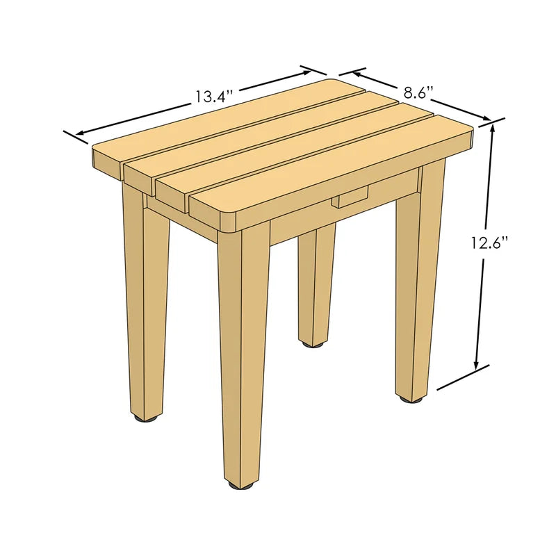 ADOUER WOOD Solid Wood Multi-Purpose Stool, Natural