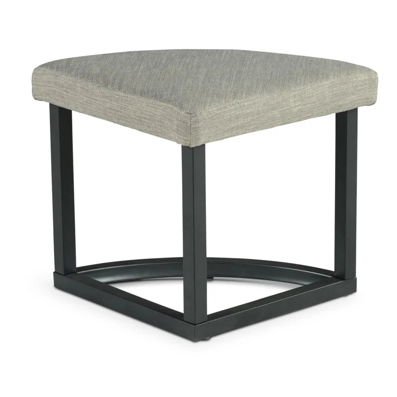 ADOUER WOOD Solid Sheesham Wood Round Top And Metal Frame Coffee Table Set With 4 Setting Stool