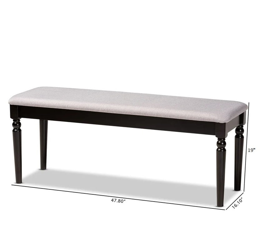 ADOUER WOOD Solid Sheesham Wood Multi-Purpose Black Bench