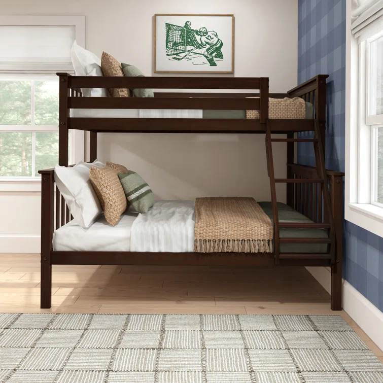 ADOUER WOOD Solid Sheesham Wood Bunk Bed For 2 Person Natural Finish