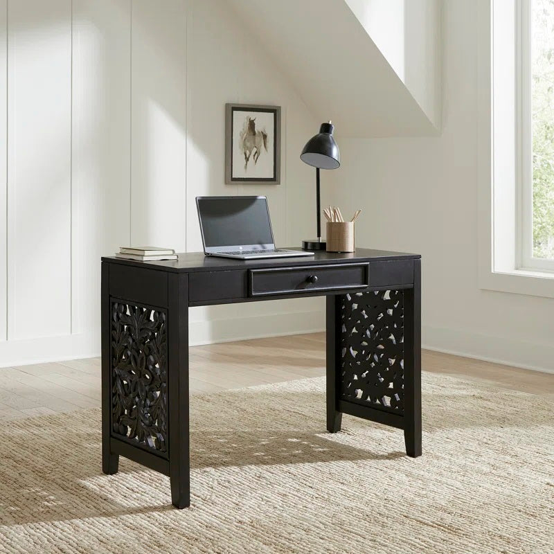 Adouer Wood Premium Solid Sheesham Wood Carving Study Table For Home & Office