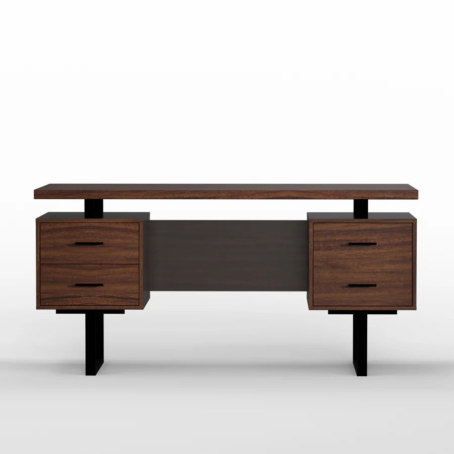 Premium Solid Sheesham Wood Both Side Drawer & Cabinet Study Table