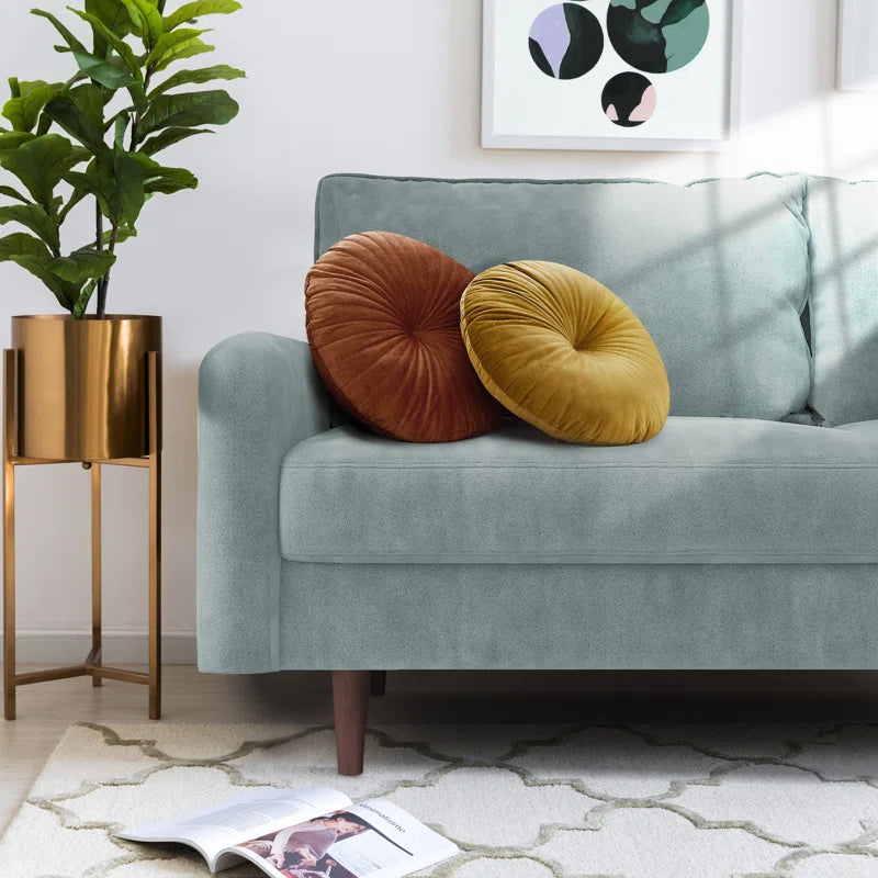 ADOUER WOOD Designer Solid Wood Frame 2 Seater Fabric Sofa For Home & Office