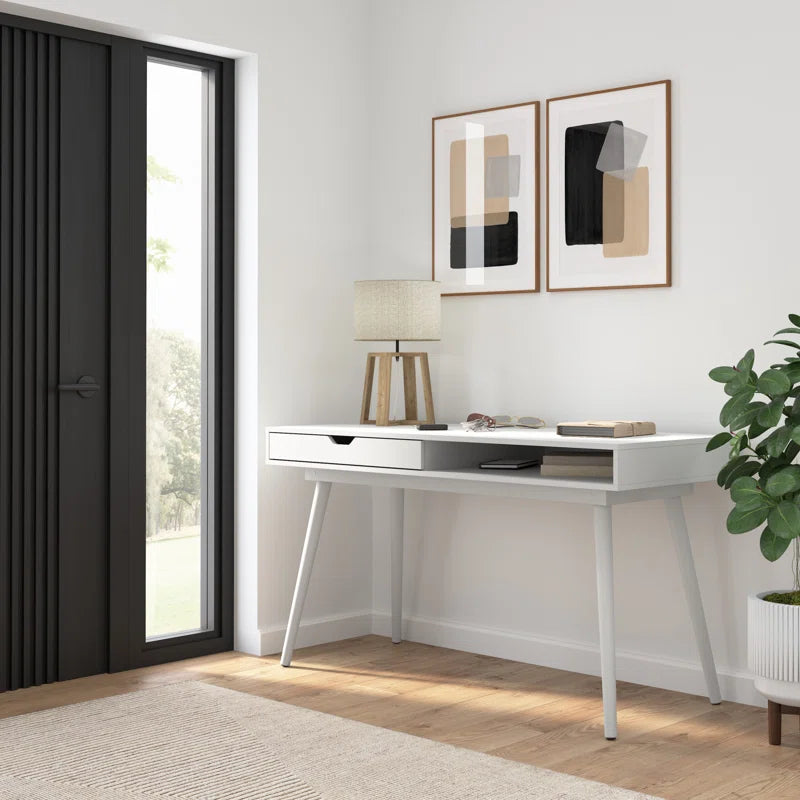 Adouer Wood Solid Sheesham Wood Modern One Drawer Study Table Home & Office