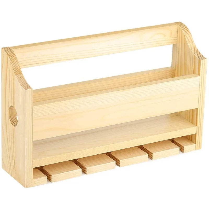 Adouer Wood "Wall-Mounted Solid Sheesham Wooden Wine Rack with Glass Holder - Holds 4 Bottles and 4 Glasses"