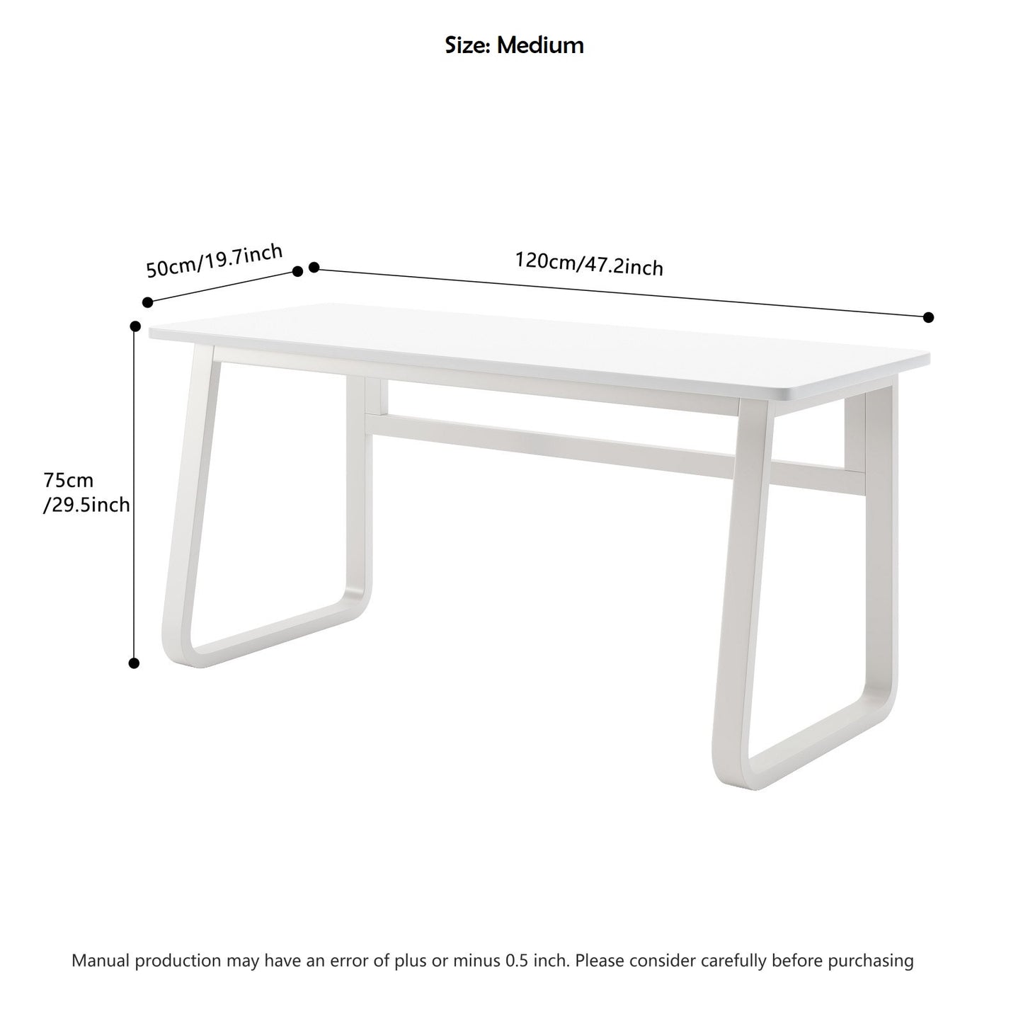 Adouer Wood Solid Sheesham Wood White Classis Round Edges Beautiful Study Table For Home & Office
