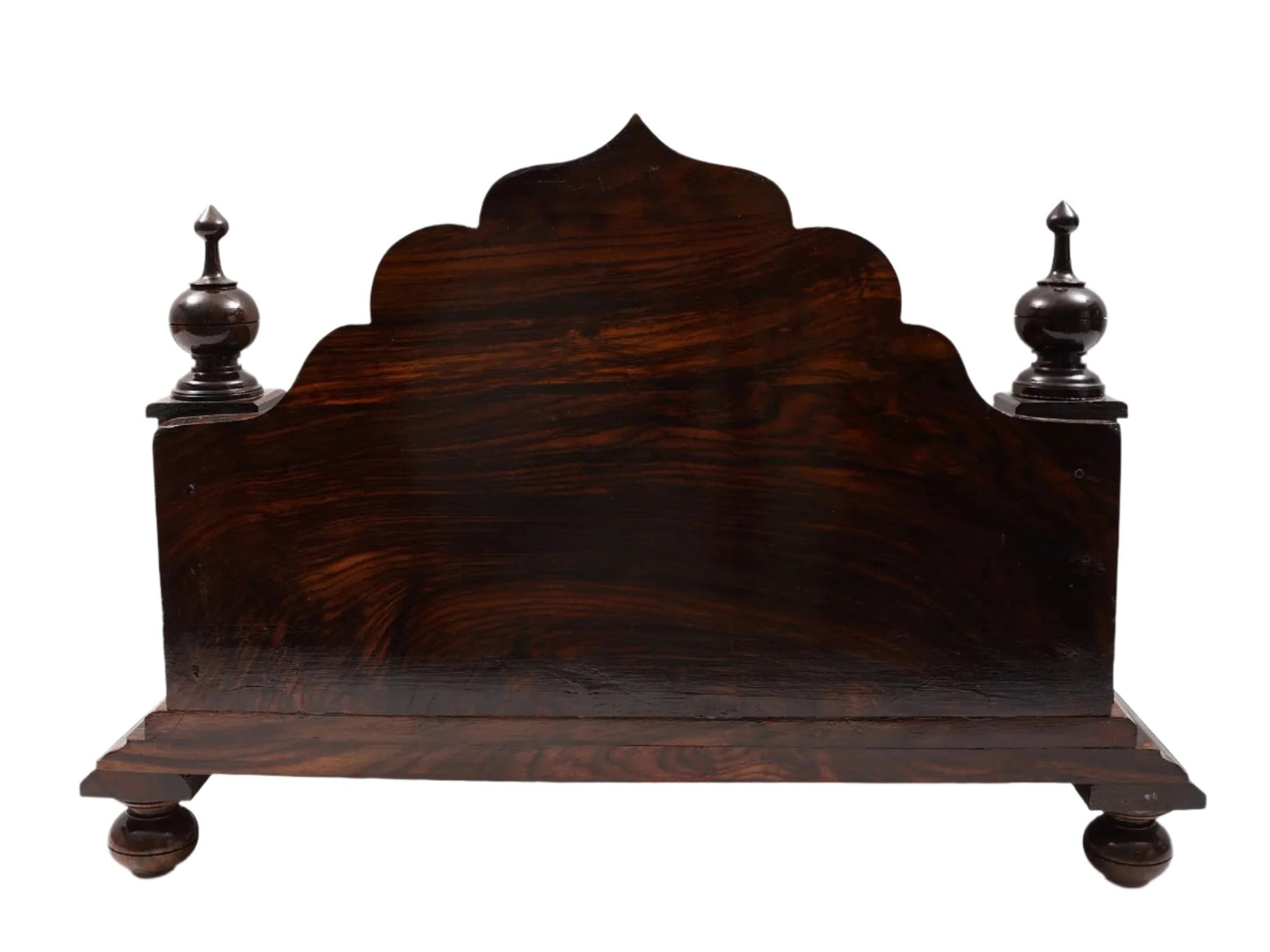 ADOUER WOOD Solid Sheesham Wood Designer Pooja Chowki (Walnut)