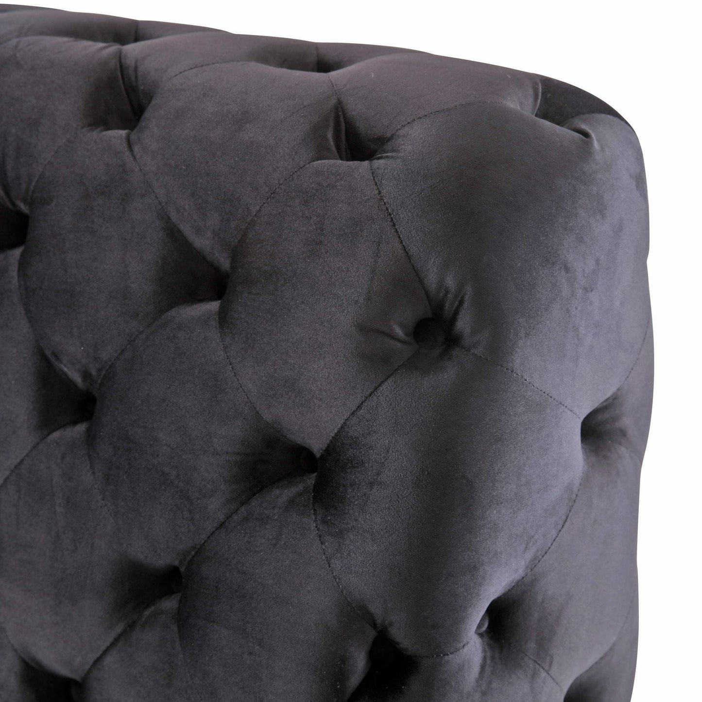 Adouer Wood "Modern Tufted Velvet Upholstered Bed with Gold Legs – Luxurious and Elegant Design"