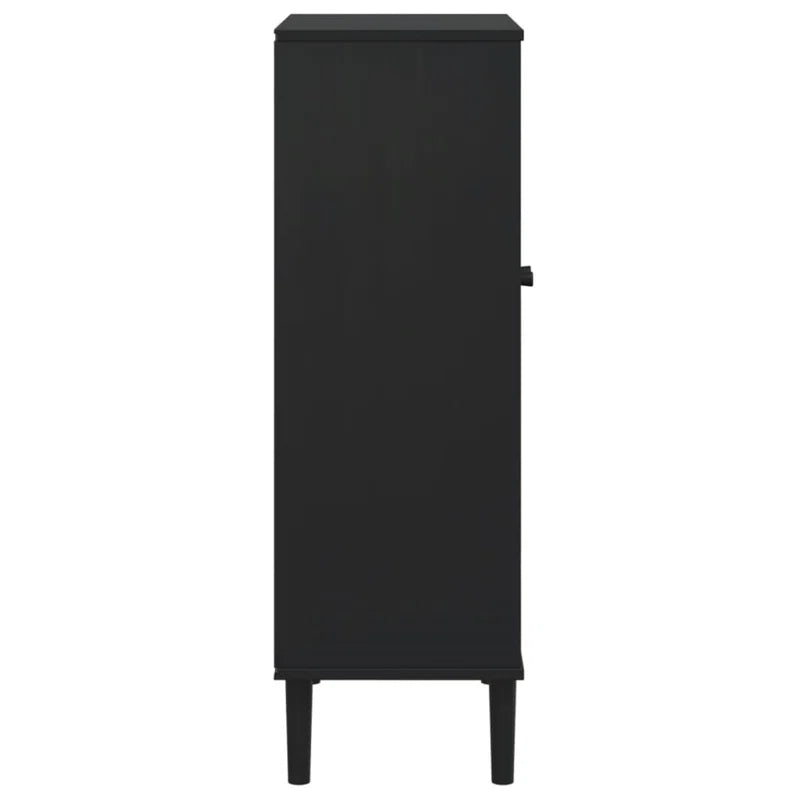 ADOUER WOOD Solid Sheesham Wood 10 Pair Rattan Cane Door Shoe Rack