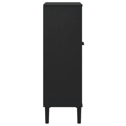 ADOUER WOOD Solid Sheesham Wood 10 Pair Rattan Cane Door Shoe Rack