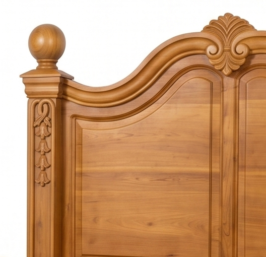 Adouer Wood Royal Solid Wood King Bed | Premium Teak Finish
