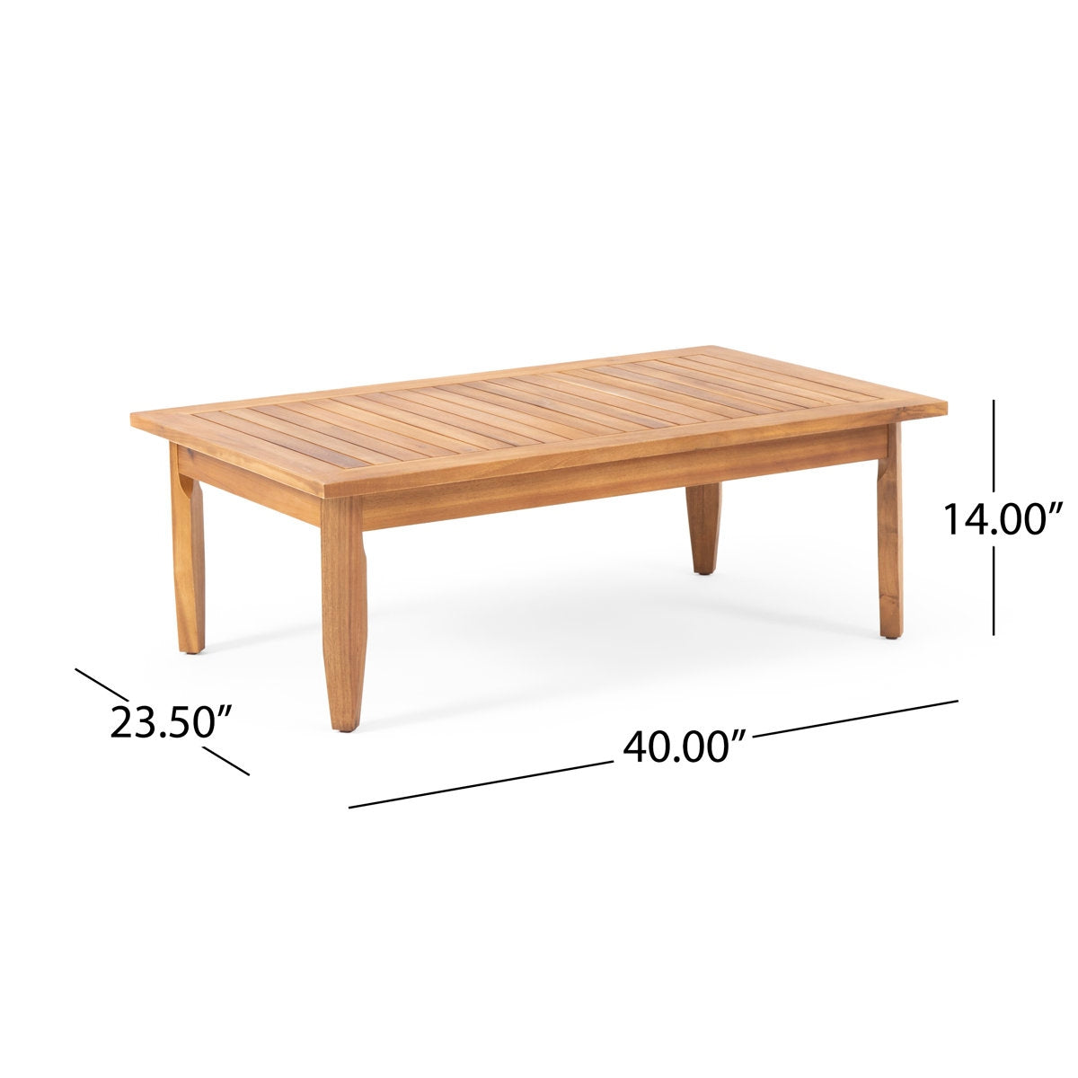 Weather-Resistant 4 Seater Outdoor Sofa Set With Centre Coffee Table in Acacia Wood