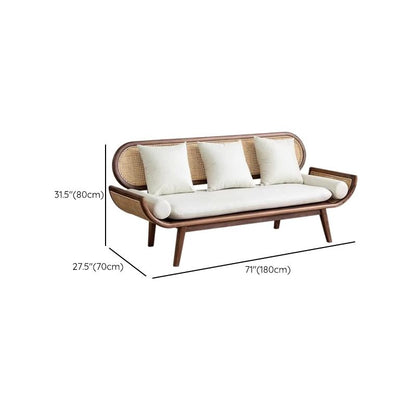 Timeless Comfort: Adouer Wood Sheesham & Cotton Linen 3 Seater Sofa