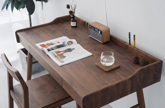 Adouer Wood "Modern Wooden Office Desk – Home Workspace Setup"