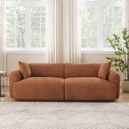 Luxe Boucle Modular 3 Seater Sofa with Sheesham Wood Frame