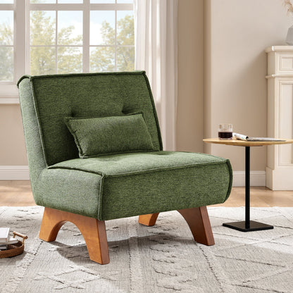 The "Cloud" Boucle Sheesham Low-Profile Armchair