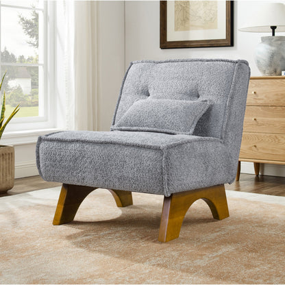 The "Cloud" Boucle Sheesham Low-Profile Armchair