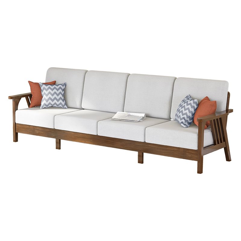 Solid Sheesham Wood Sofa Set with Cotton Cushions