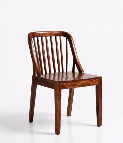 ADOUER WOOD 6 Seater Modern Spindle Back Chairs & Solid Wood Rectangular Table