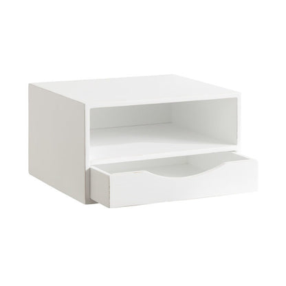 Solid Wood Floating Shelf with Storage Drawer