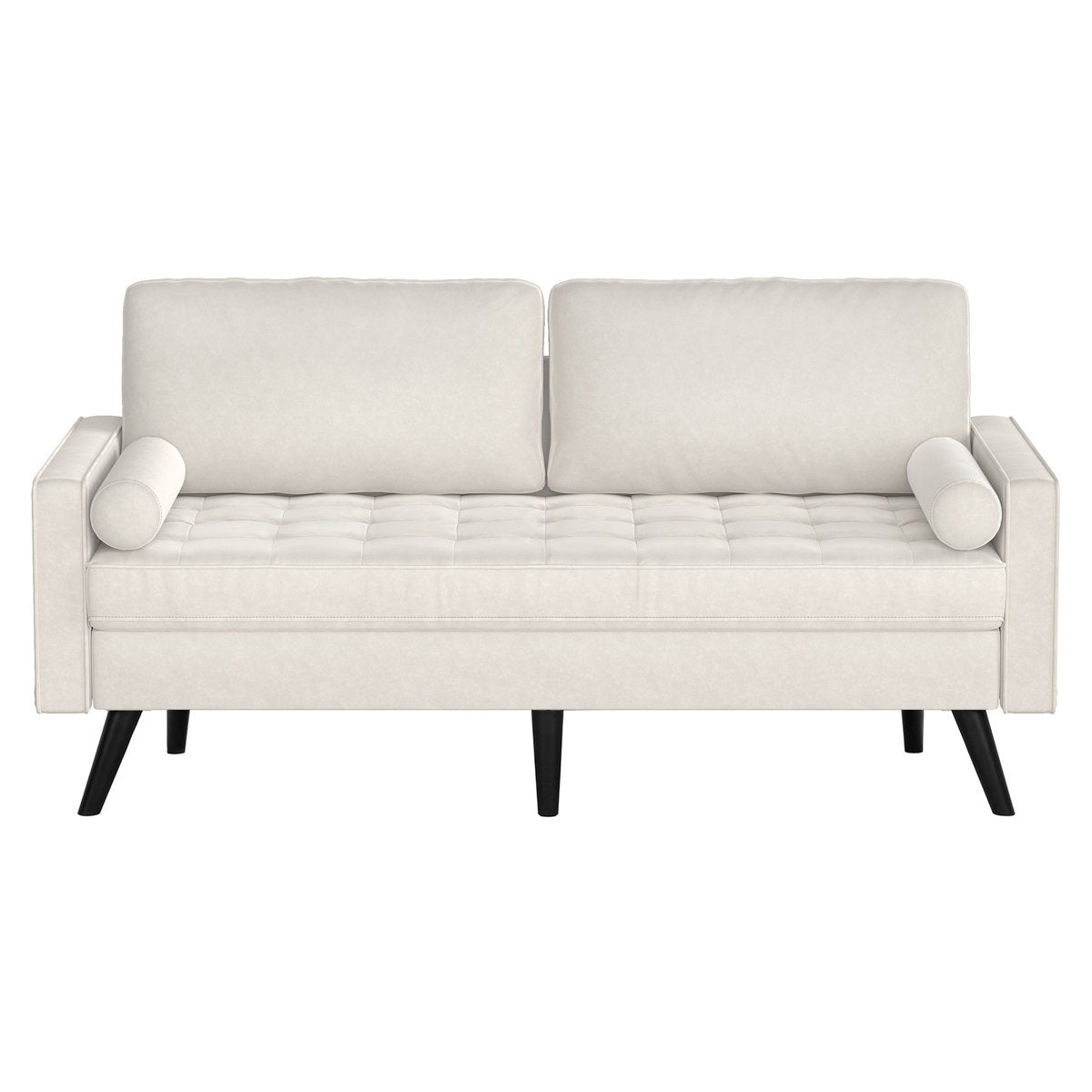 Modern Tufted Velvet 3 Seater Sofa with Solid Wood Base