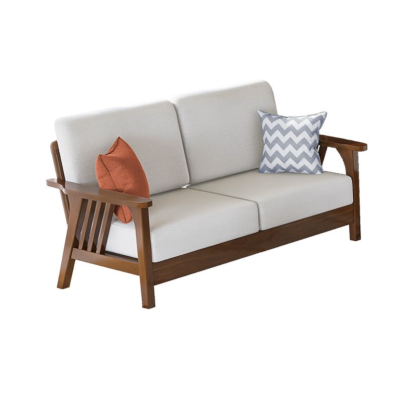Solid Sheesham Wood Sofa Set with Cotton Cushions