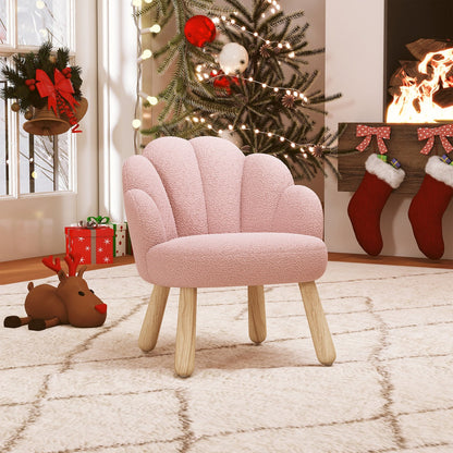 ADOUER WOOD Flower Kids Chair With Solid Wood Legs (set of 2 Pcs)