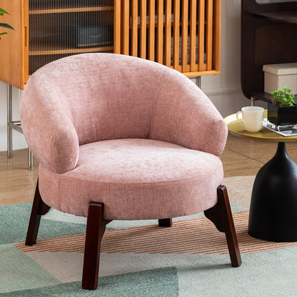 Modern Curve Arm Chair in Sheesham & Cotton