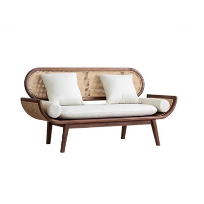 Timeless Comfort: Adouer Wood Sheesham & Cotton Linen 3 Seater Sofa