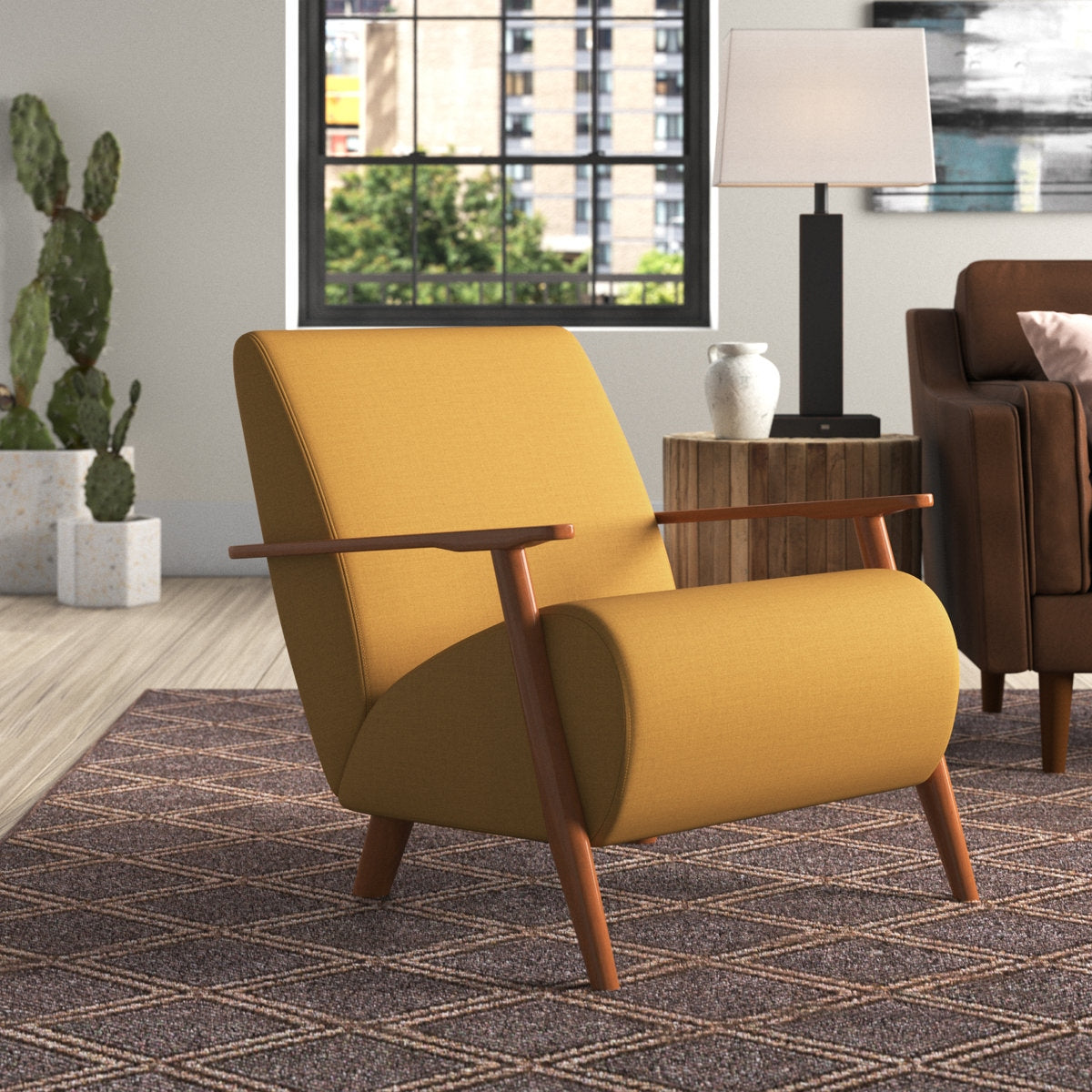 The "Willow" Sheesham & Linen Accent Chair