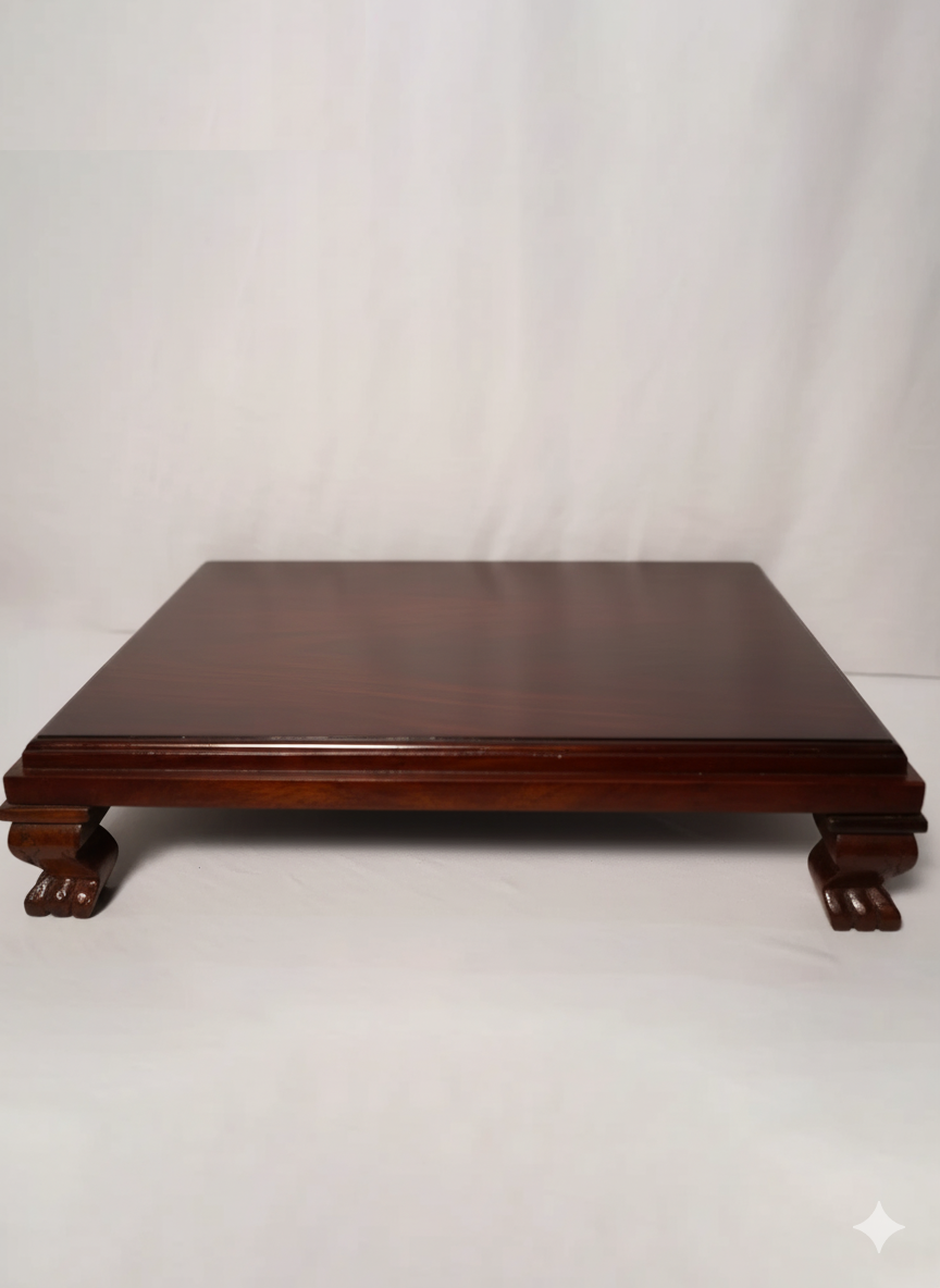 Solid Sheesham Wood Pooja Platform in Walnut Finish