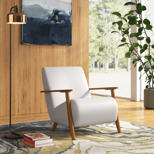The "Willow" Sheesham & Linen Accent Chair