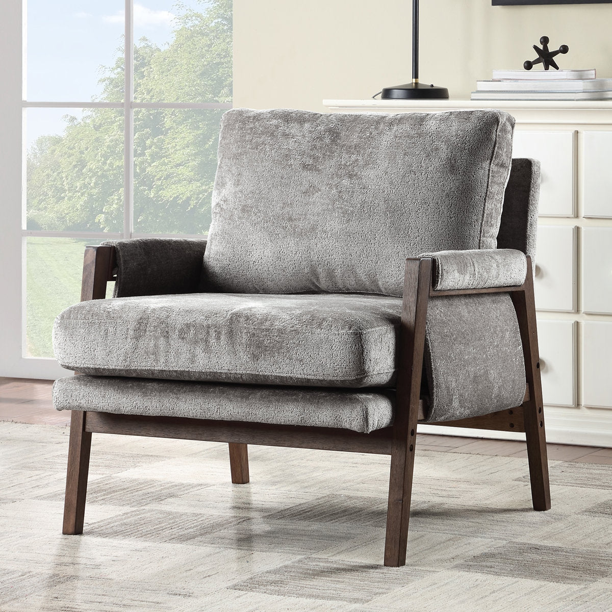 Elegant Sheesham Wooden Cotton Chair