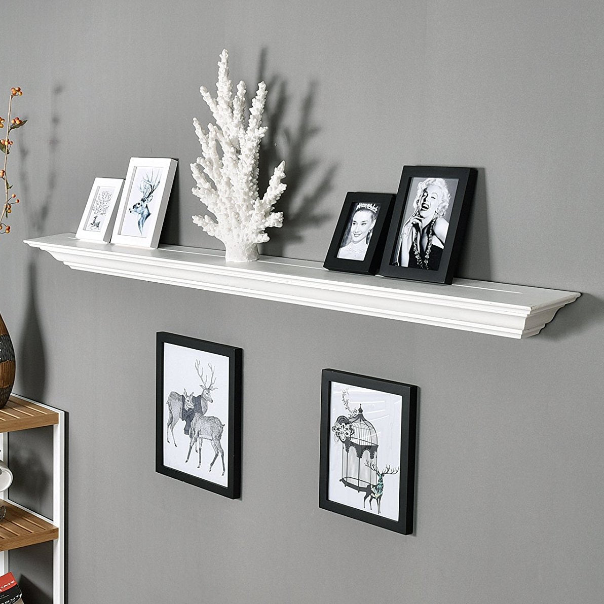 Traditional Crown Molding Wall Display Shelf