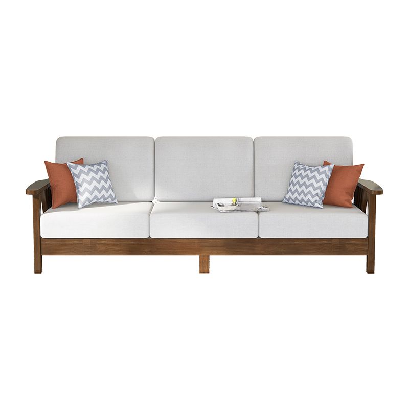 Solid Sheesham Wood Sofa Set with Cotton Cushions