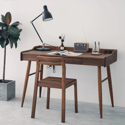 Adouer Wood "Modern Wooden Office Desk – Home Workspace Setup"