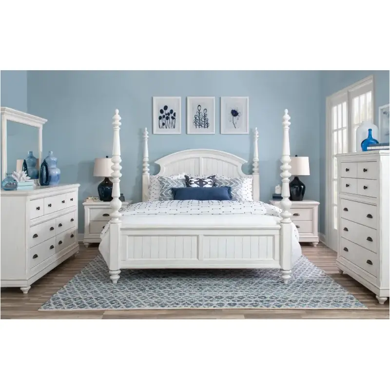 ADOUER WOOOD "Solid Sheesham Wood Poster Bed in Elegant Milky White"
