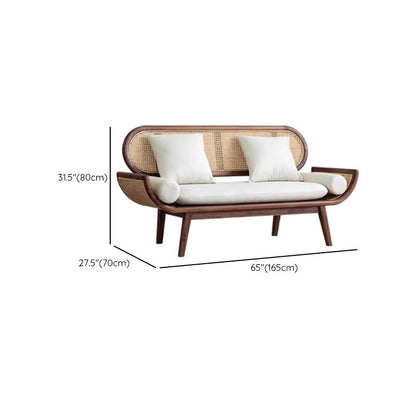 Timeless Comfort: Adouer Wood Sheesham & Cotton Linen 3 Seater Sofa