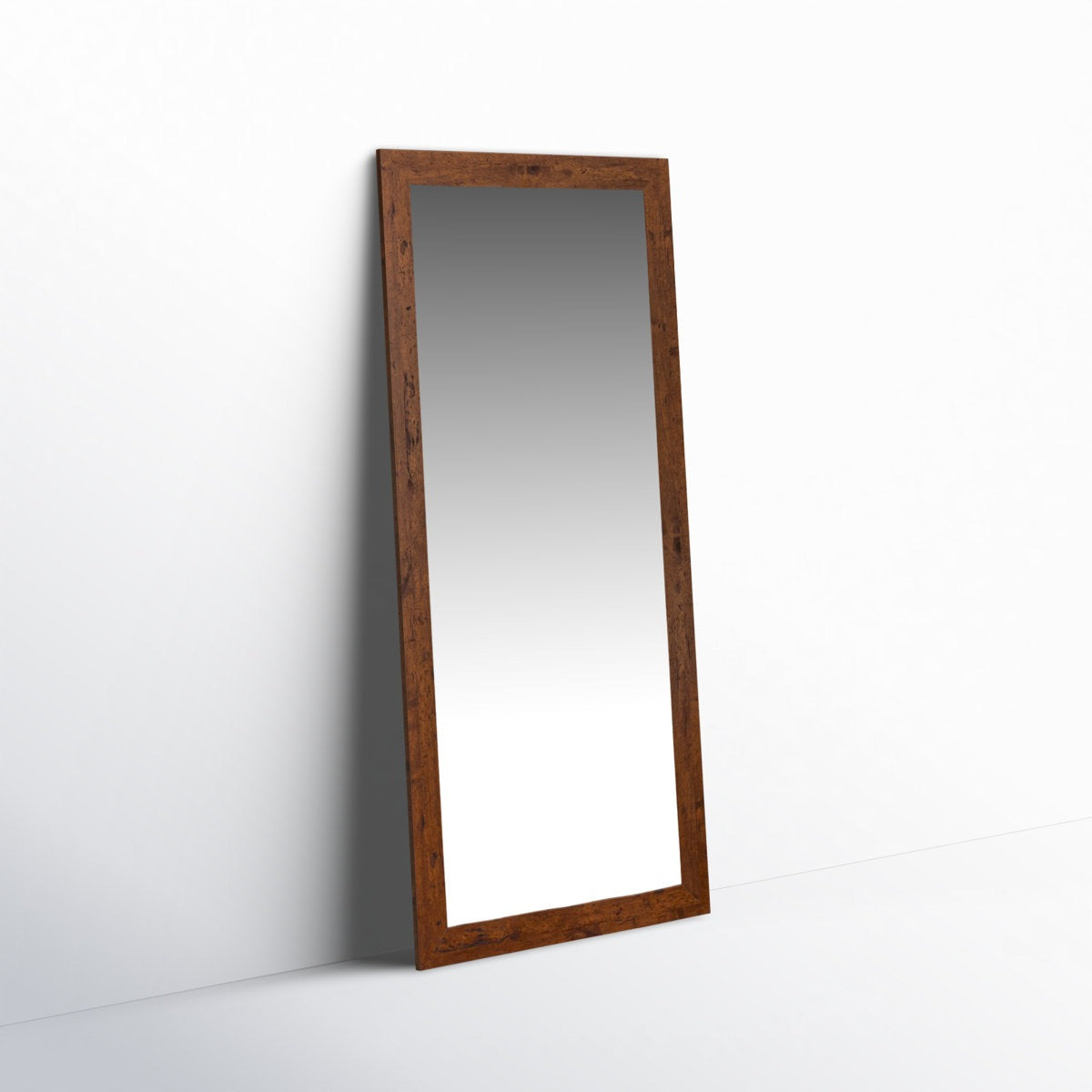 Acacia Wood Solid Wood Full-Length Leaner Standing Mirror