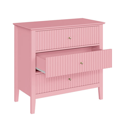 Solid Wood 3-Drawer Kids Dresser – Contemporary Nursery Chest of Drawers for Clothes & Toys – Durable Handcrafted Children's Storage Furniture