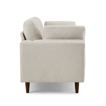 Durable Cotton Fabric 3 Seater Sofa with Sheesham Wood Frame