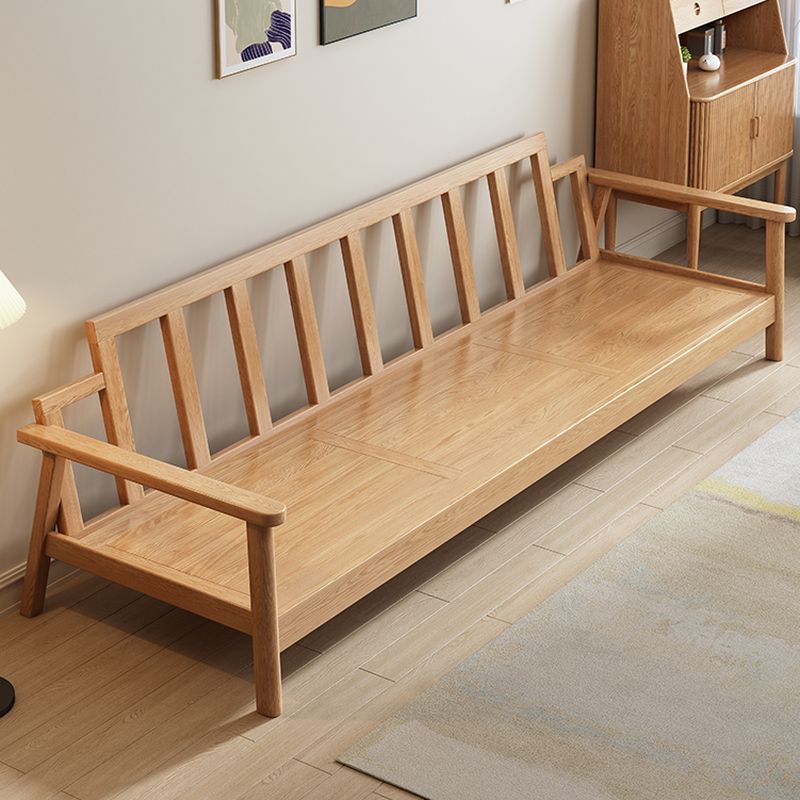 Acacia Wood Modern Sofa with Cotton Upholstery – Natural Elegance