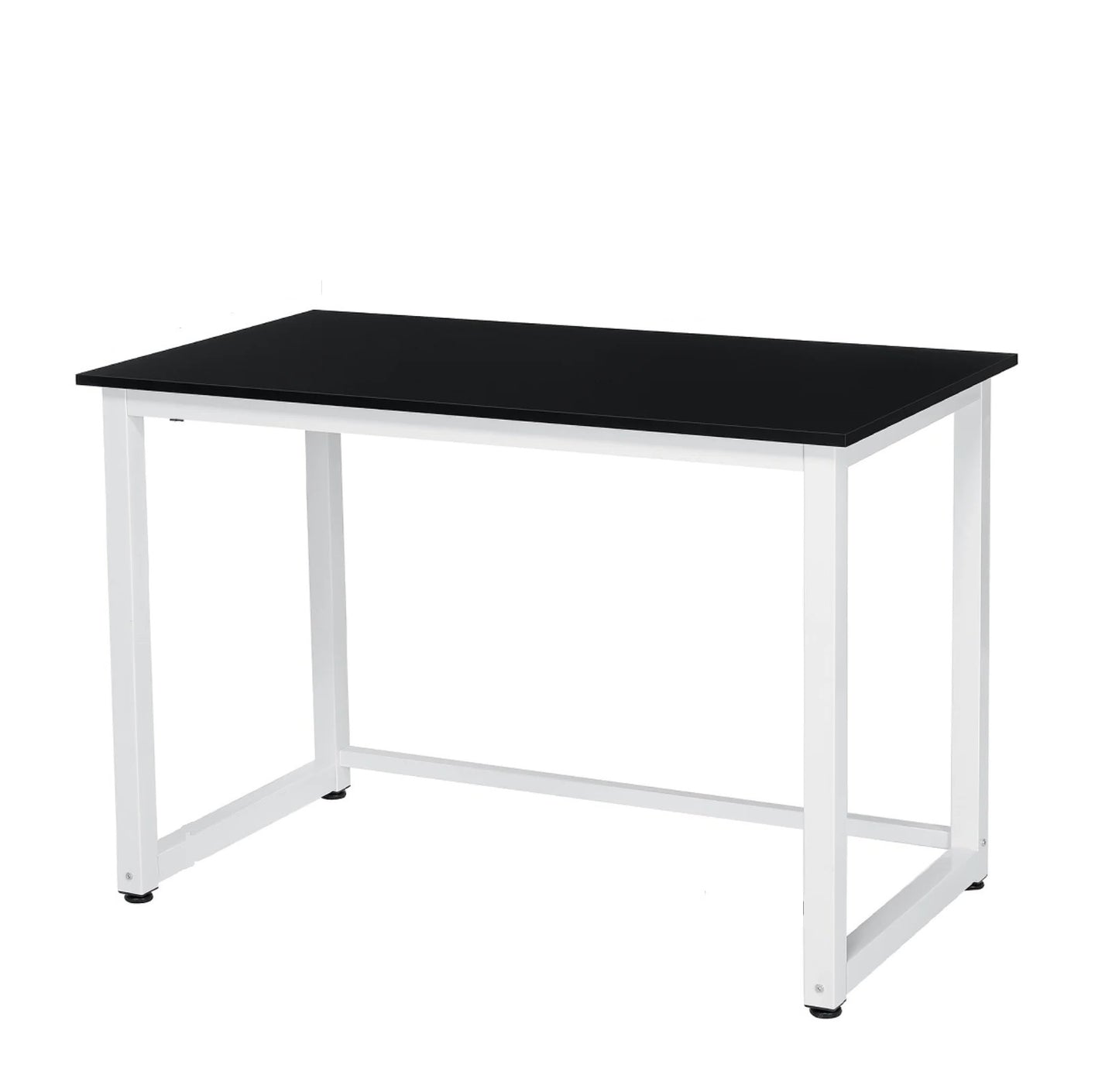 Great Choice Solid Wood Black Top & White Frame/Leg Study and Computer Table for Home & Office