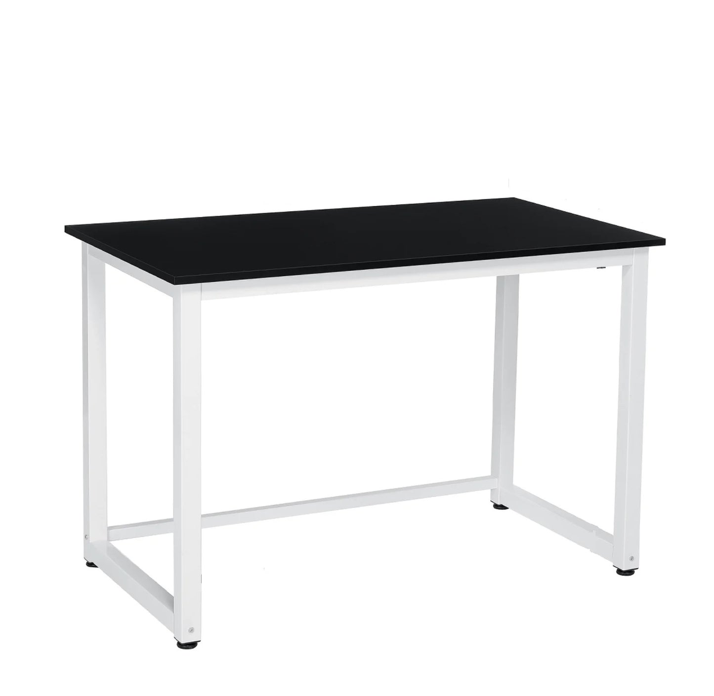Great Choice Solid Wood Black Top & White Frame/Leg Study and Computer Table for Home & Office